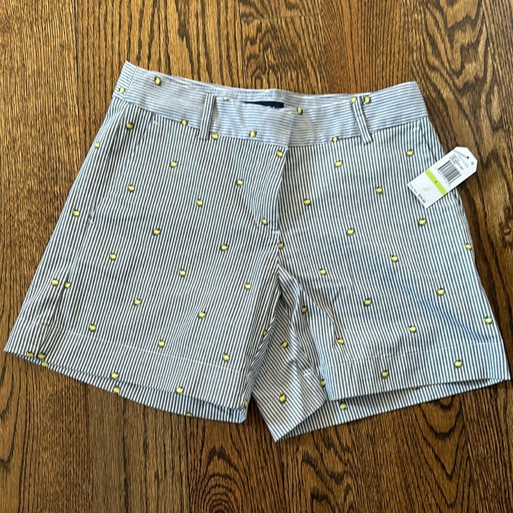 Nautica shorts black and white with lemons size 4